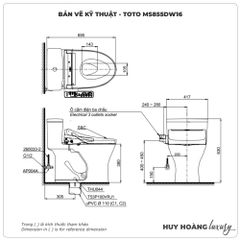 Bồn cầu thông minh TOTO MS855DW16