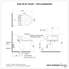 Bồn cầu thông minh TOTO MS855DW6