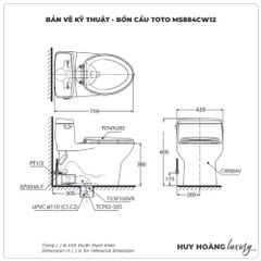 Bồn cầu thông minh TOTO MS884CW12