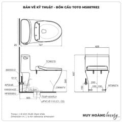 Bồn cầu nắp rửa cơ TOTO MS887RE2