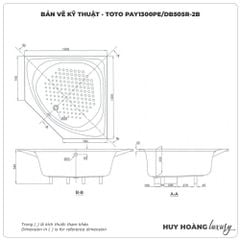 Bồn tắm góc TOTO PAY1300PE/DB505R-2B (1.3M)