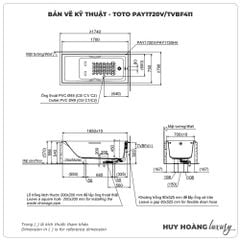Bồn tắm xây TOTO PAY1720V/TVBF411 (1.7M)