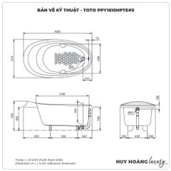Bồn tắm xây ngọc trai TOTO PPY1610HPTE#S (1.6M)