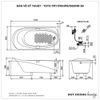 Bồn tắm xây TOTO FBY1740HPE (1.7M)