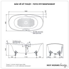 Bồn tắm đặt sàn TOTO PPY1806PWNE#P ngọc trai