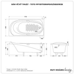 Bồn tắm massage TOTO PPYB1710RHPE#S/DB501R2B ngọc trai