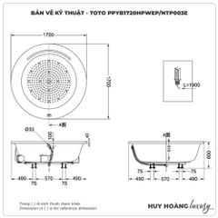 Bồn tắm masage TOTO PPYB1720HPTE ngọc trai