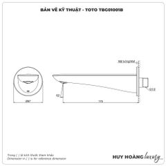 Vòi xả bồn TOTO TBG01001B âm tường