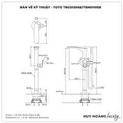 Vòi sen xả bồn tắm TOTO TBG01306BA/TBN01105B (mã cũ TBG01306B)