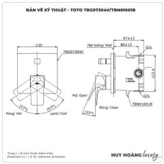 Van điều chỉnh nóng lạnh TOTO TBG07304VA/TBN01001B