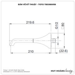 Vòi xả bồn TOTO TBG08001B âm tường