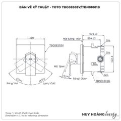 Van điều chỉnh nóng lạnh TOTO TBG08303VA/TBN01001B