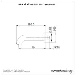 Vòi xả bồn TOTO TBG11001B âm tường