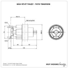 Phụ kiện âm tường cho van chuyển hướng TOTO TBN01101B