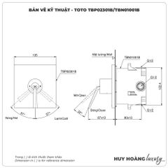 Van điều chỉnh nóng lạnh TOTO TBP02301B/TBN01001B