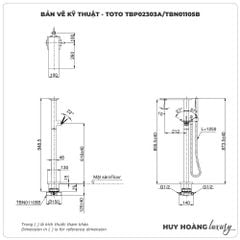 Vòi sen xả bồn tắm TOTO TBP02303AA/TBN01105B