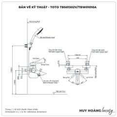 Sen tắm nóng lạnh TOTO TBS01302V/TBW01010A