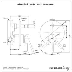 Van điều chỉnh nóng lạnh TOTO TBS01304B