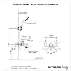 Sen tắm nóng lạnh TOTO TBS02302V/TBW03002B