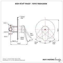 Van điều chỉnh nóng lạnh TOTO TBS04303B