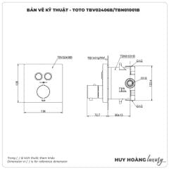 Van điều chỉnh nhiệt độ TOTO TBV02406B/TBN01001B nút nhấn