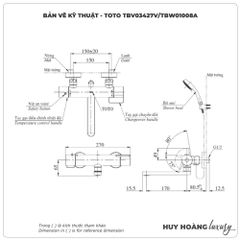 Sen tắm nhiệt độ TOTO TBV03427V/TBW01008A