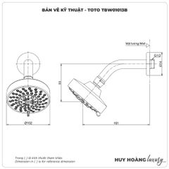 Bát sen gắn tường TOTO TBW01013B