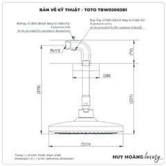 Bát sen gắn trần TOTO TBW02003B1A