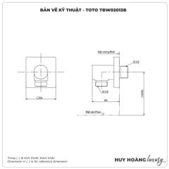 Cút nối tường TOTO TBW02013B