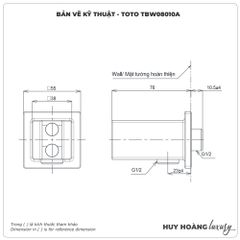 Cút nối tường TOTO TBW08010A