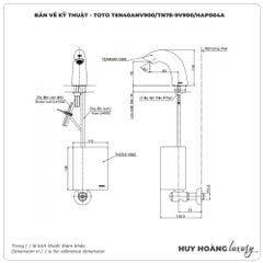 Vòi lavabo cảm ứng TOTO TEN40ANV900/TN78-9V900/HAP004A (Pin)