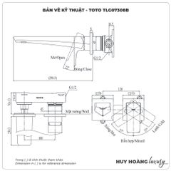 Vòi chậu gắn tường TOTO TLG07308BB (Vòi dài)