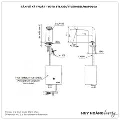 Vòi lavabo cảm ứng TOTO TTLA101/TTLE101B2L/HAP004A