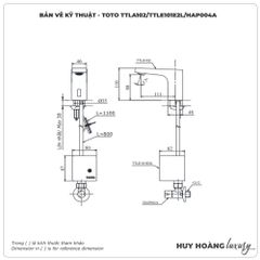 Vòi lavabo cảm ứng TOTO TTLA102/TTLE101E2L/HAP004A