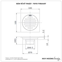 Phễu thoát sàn TOTO TVBA407