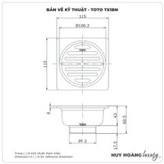 Ga thoát sàn TOTO TX1BN