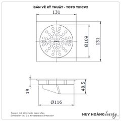 Ga thoát sàn TOTO TX1CV2