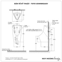 Bồn tiểu nam cảm ứng TOTO USWN902ASV