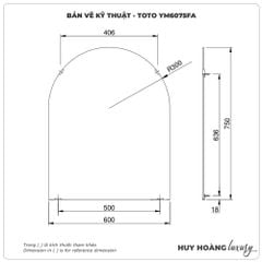 Gương phòng tắm TOTO tráng bạc YM6075FA