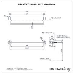 Thanh vắt khăn TOTO YT406S4RV