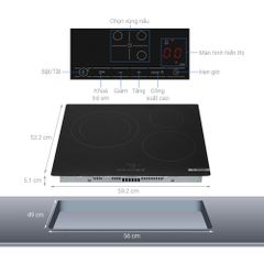 Bếp từ Bosch 3 vùng nấu âm PUJ61RBB5E