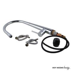 Vòi rửa bát nóng lạnh dây rút Crom DAELIM DL1901C