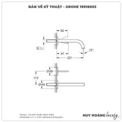 Vòi lavabo gắn tường GROHE 19918003