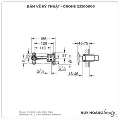 Bộ trộn âm vòi lavabo âm tường GROHE 23200000