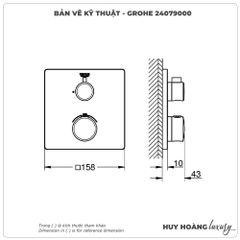 Mặt nạ bộ trộn sen âm GROHE 24079000
