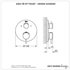 Mặt nạ bộ trộn sen GROHE 24135003