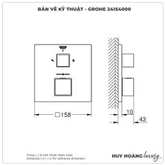 Mặt nạ bộ trộn sen âm GROHE 24154000