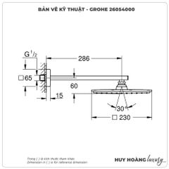 Bộ bát sen gắn tường GROHE 26054000