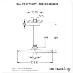 Bát sen gắn trần GROHE 26065000