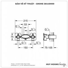Bộ trộn nhiệt âm tường GROHE 26449000